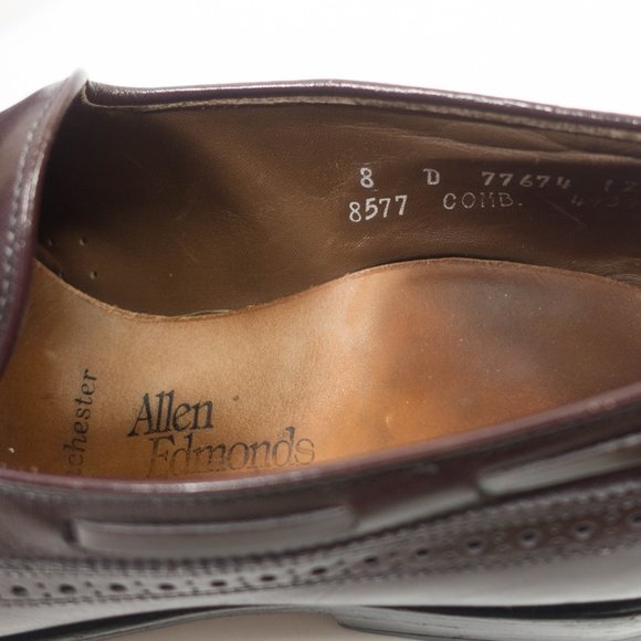 Allen Edmonds Manchester Wingtip Tassel Loafers  - Men\'s Size 8 D - Burgundy main image 6